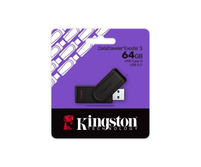 PEN DRIVE 64GB KINGSTON DT USB 3.2 EXODIA S