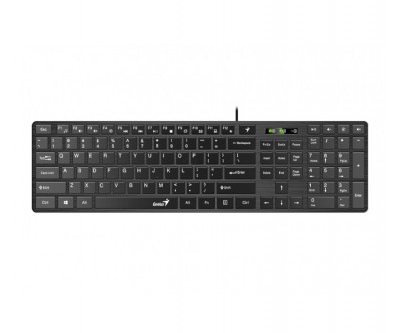 TECLADO GENIUS SLIMSTAR 126 C/FIO PRETO