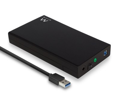 CAIXA EXTE. EWENT HDD 3.5" SATA SSD 3.2 PRETA