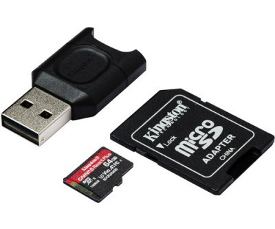 MOD MICRO SD 64GB CL10 REACT PLUS + ADAPTADOR KINGSTON