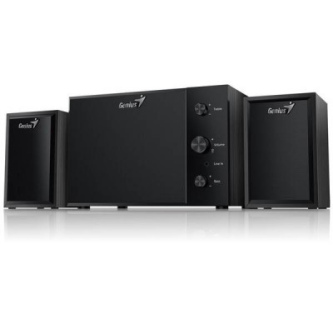 COLUNAS GENIUS SW-2.1 350 15W 220V MADEIRA